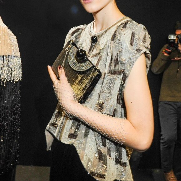 Giorgio Armani Black Label jacket sz S / M couture embellished jacket silver 12k - Picture 3 of 14